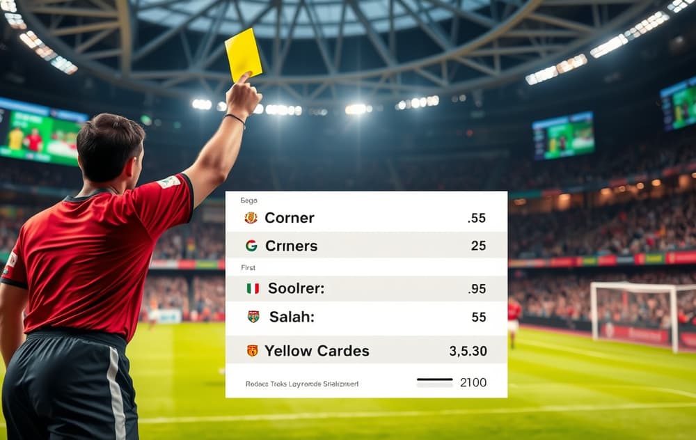 Spesialspill på fotball: cornere, gule kort og målscorer.